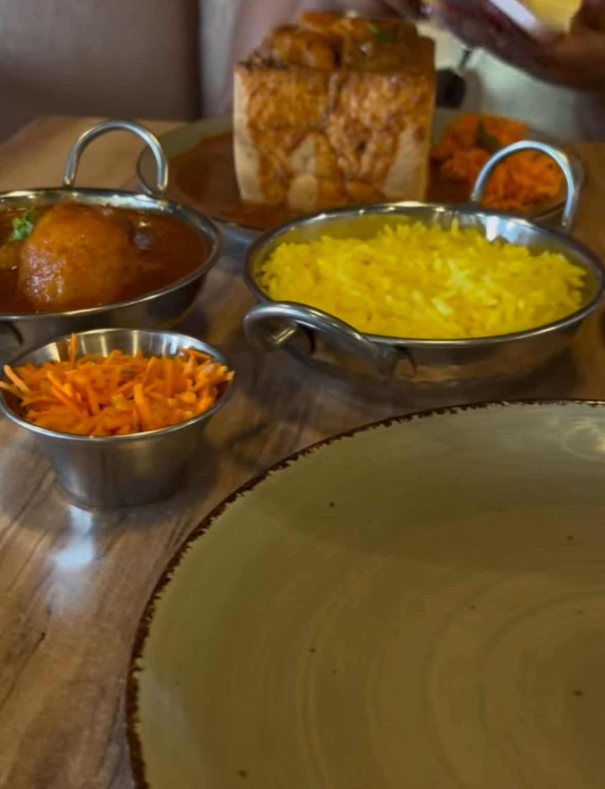 Spice Kitchen curry, rice, and sides